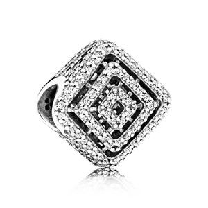 Pandora Geometric Lines Pave Charm. In perfect EUC, always stored in bag